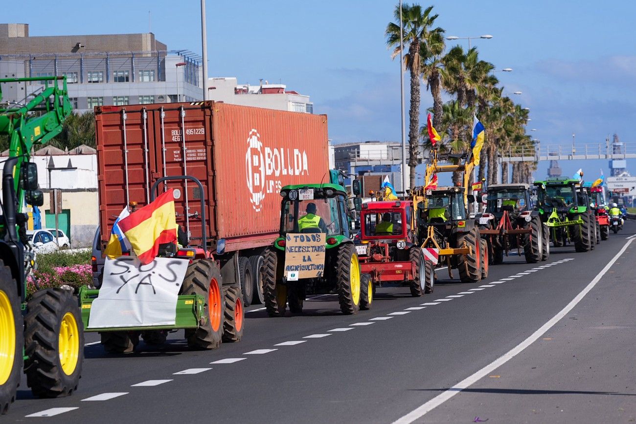 Manifestación de los agricultores en Gran Canaria