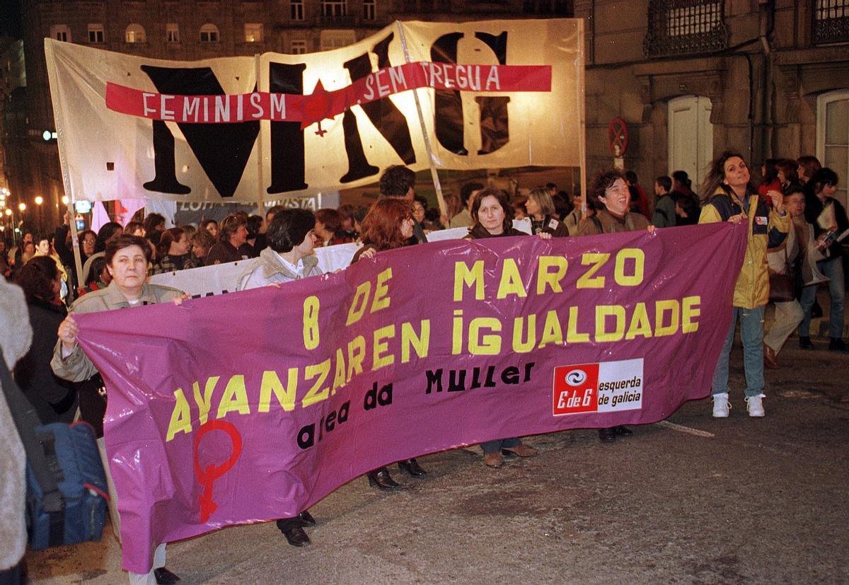 Manifestación del 8M en Vigo en 2009