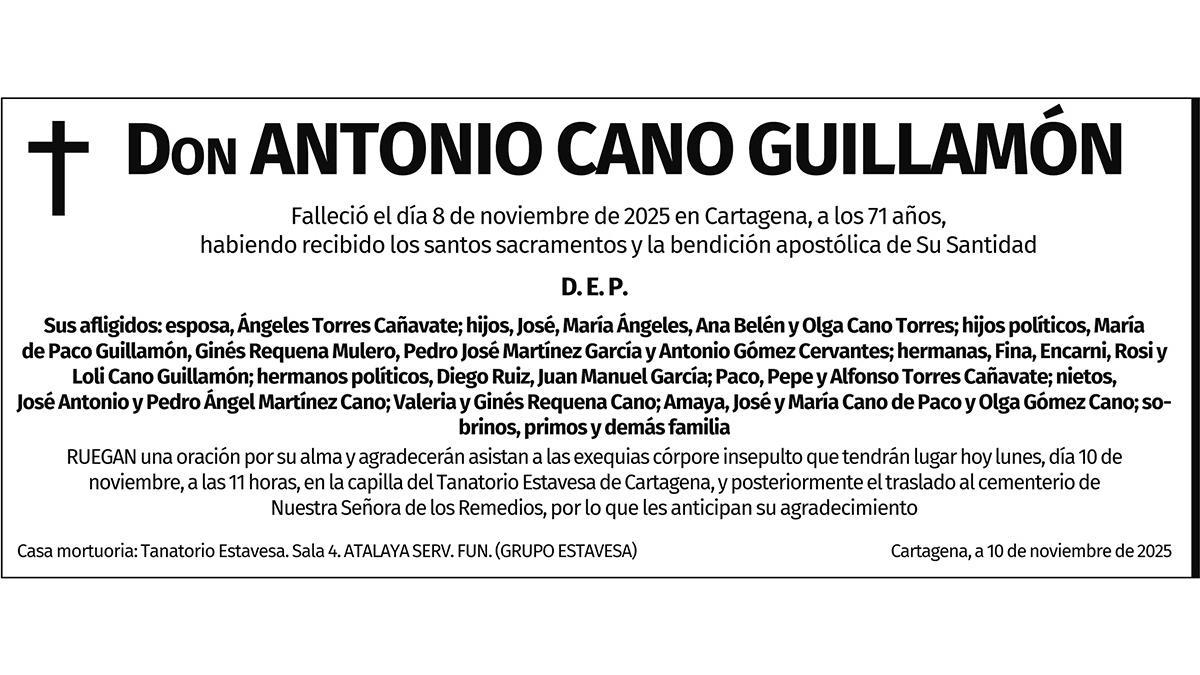 D. Antonio Cano Guillamón