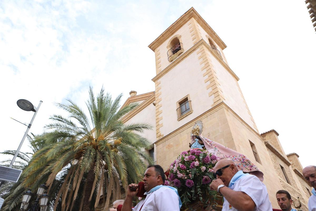 La Patrona de Lorca a su llegada a San Mateo.
