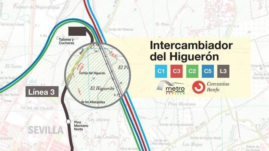 Un intercambiador en el Higuerón que una el metro y el Cercanías: la reivindicación de la provincia de Sevilla para mejorar la línea 3