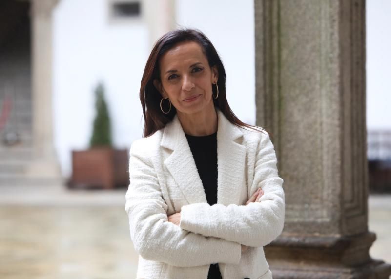 Beatriz Corredor, en el Hostal de los Reyes Católicos.