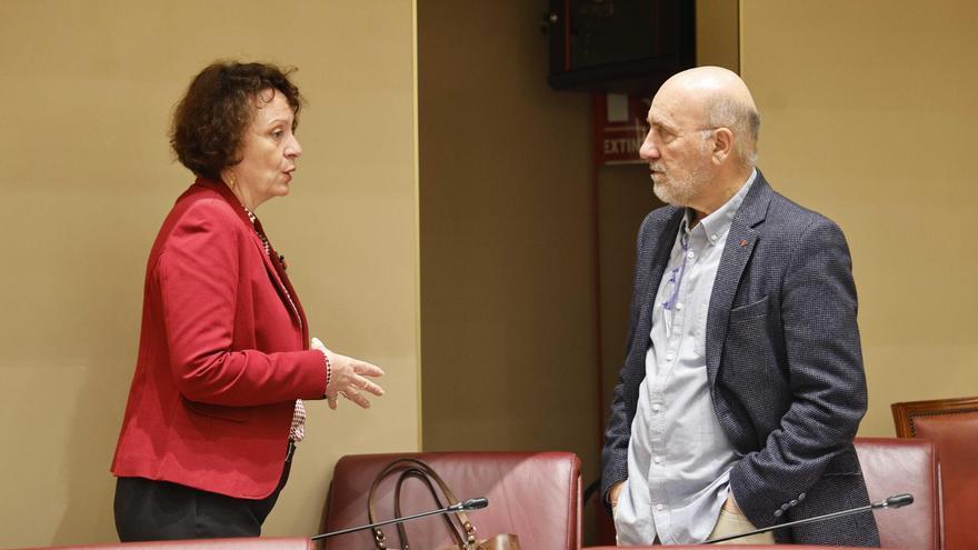 María Marín y José Luis Álvarez-Castellanos, en la Asamblea.