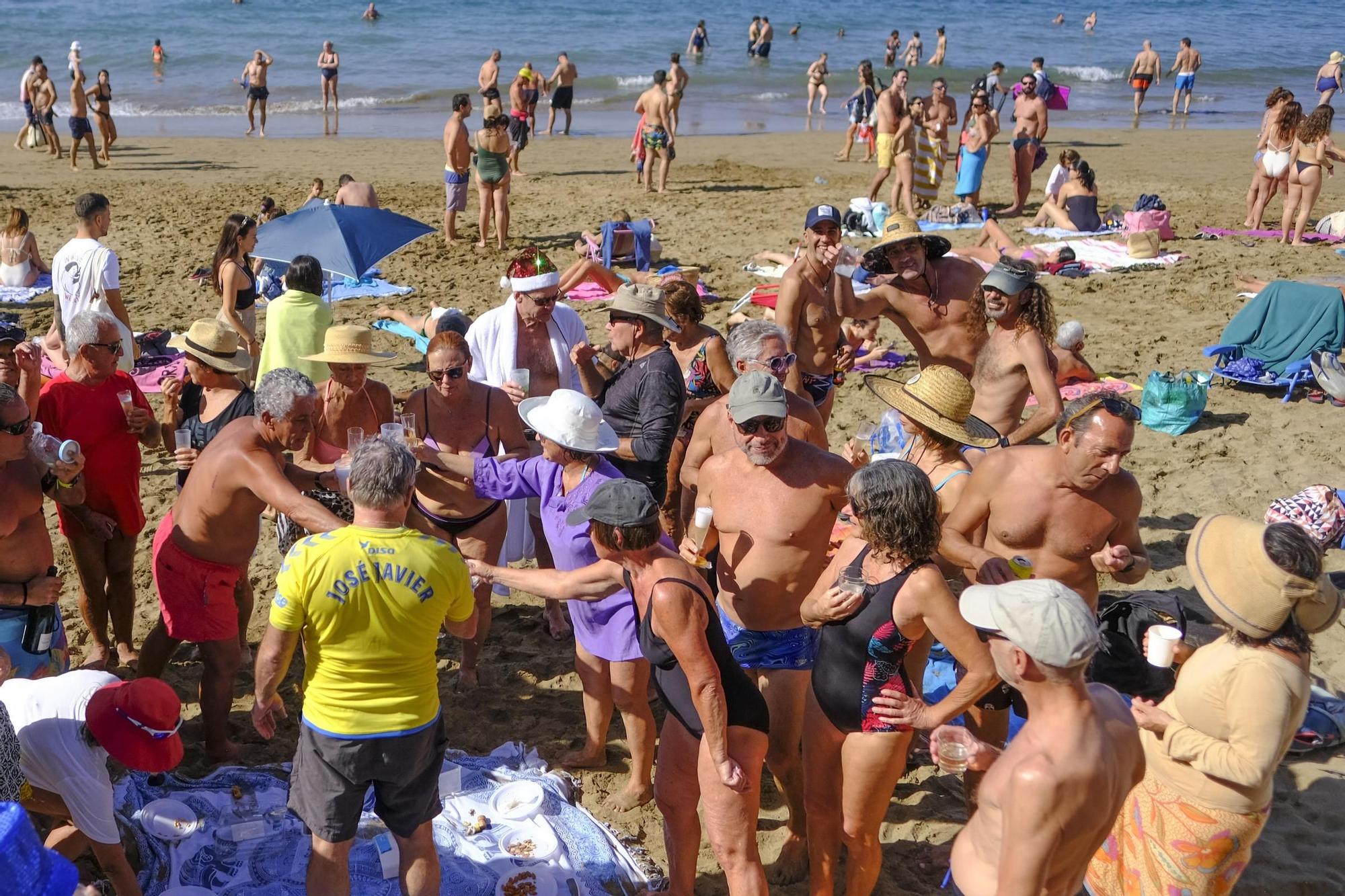 Playa de Las Canteras en año nuevo