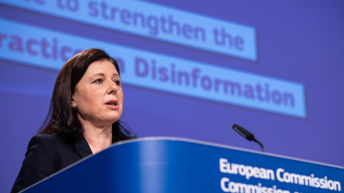 La vicepresidenta de Valores de la Comisión Europea, Vera Jourova.