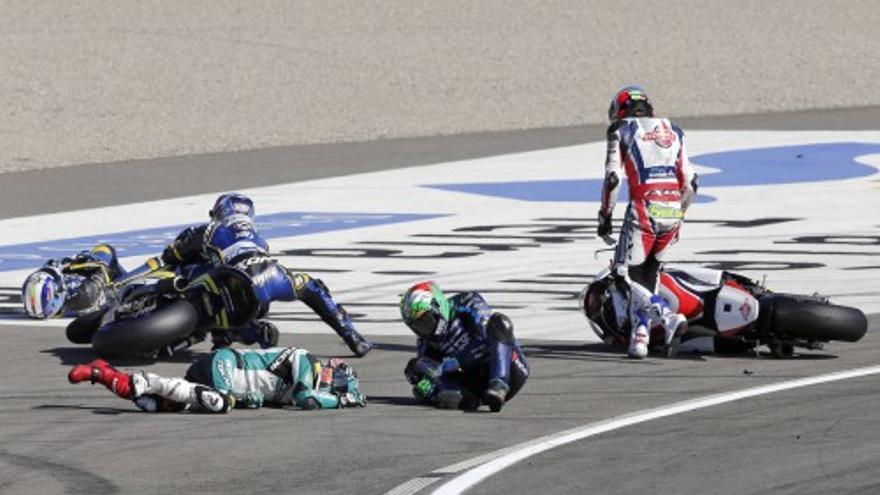 Carrera de Moto2 en el Gran Premio de la Comunidad Valenciana