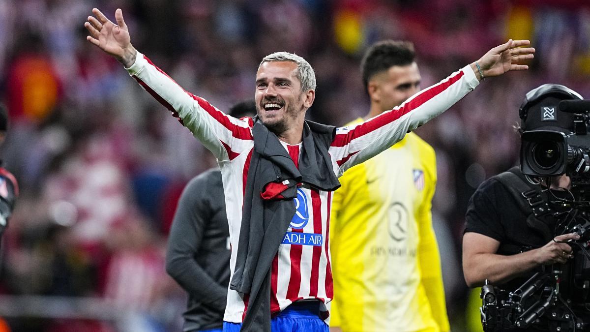 Antoine Griezmann celebra el pase del Atlético de Madrid a semifinales de Champions
