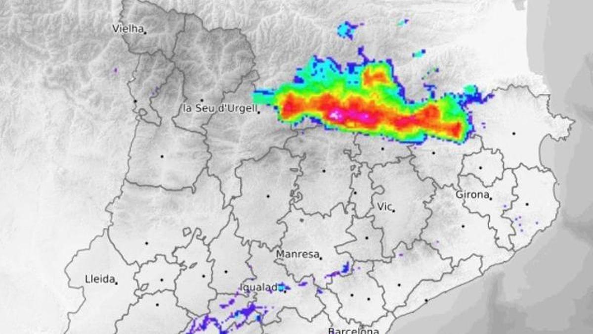 Mapa del tiempo en el Pirineo y Prepirineo catalán