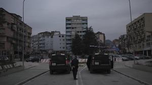 Despliegue de fuerzas italianas en Mitrovica, Kosovo.