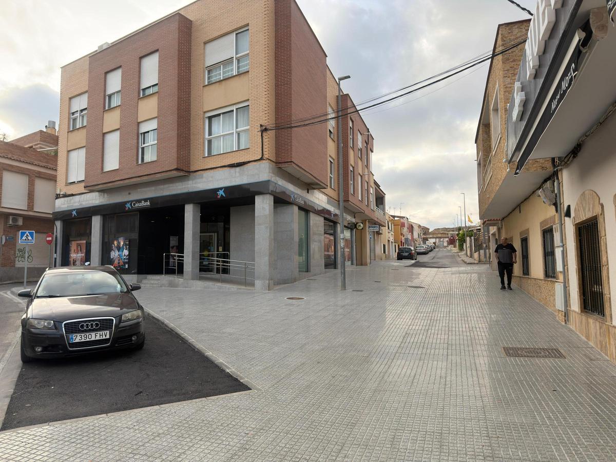 Calle Fútbol en Canteras que ha sido recientemente peatonalizada tras unas obras del Distrito