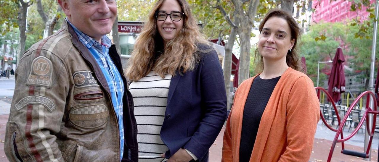 Eduardo Viéitez, Yolanda Costas y Lorea Elso, en Madrid.