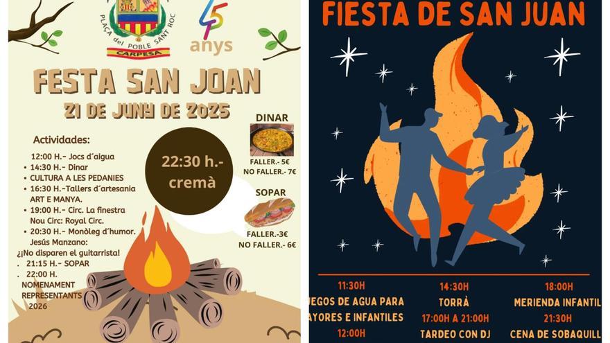 Fiestas falleras por San Juan del 21 de junio