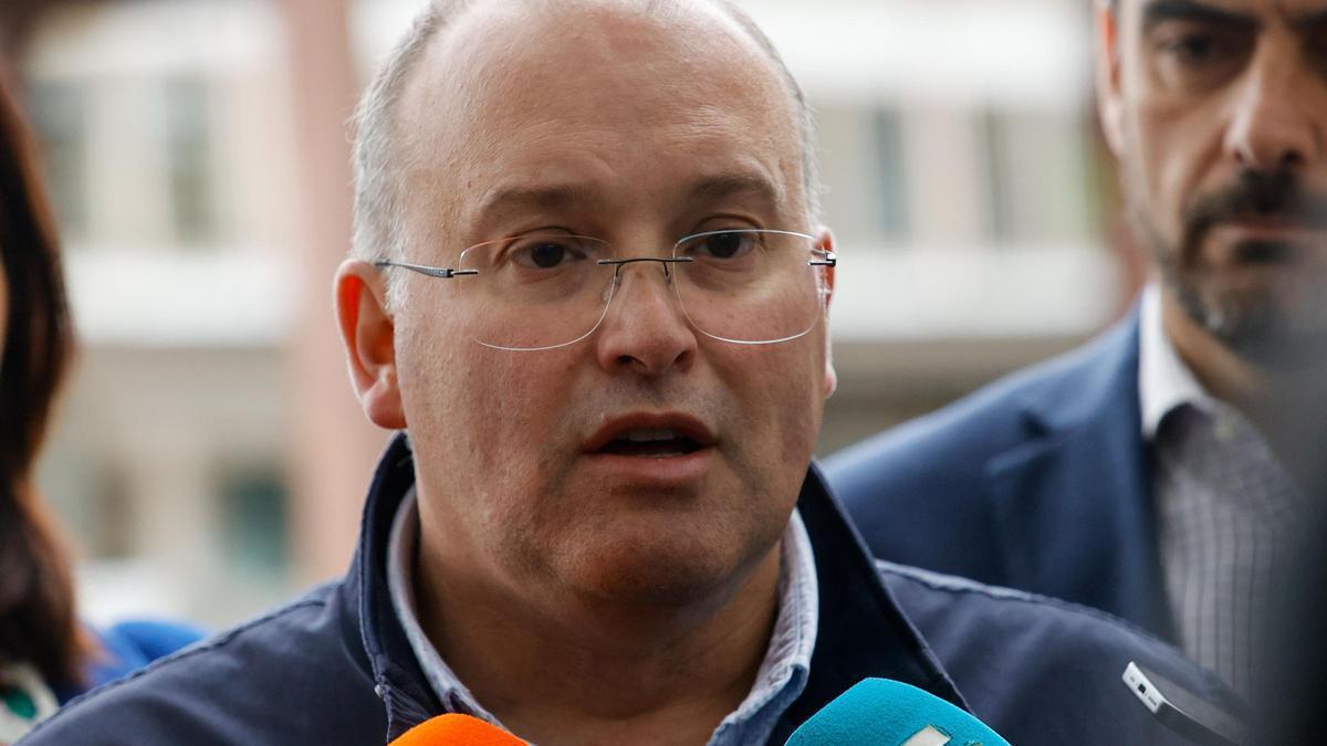 El portavoz del PP en el Congreso de los Diputados, Miguel Tellado, ha atendido esta mañana a los medios en Ferrol.