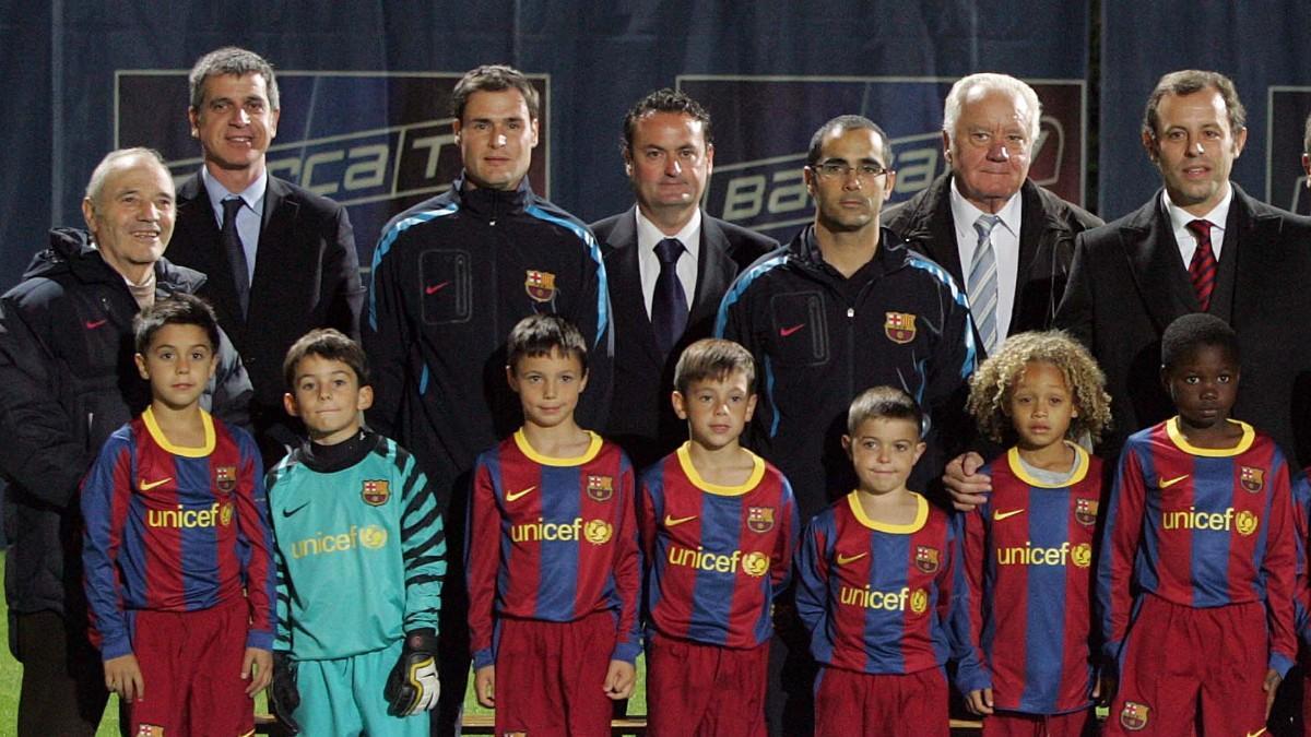 Arnau Martínez debutó en el Barça con el Prebenjamín