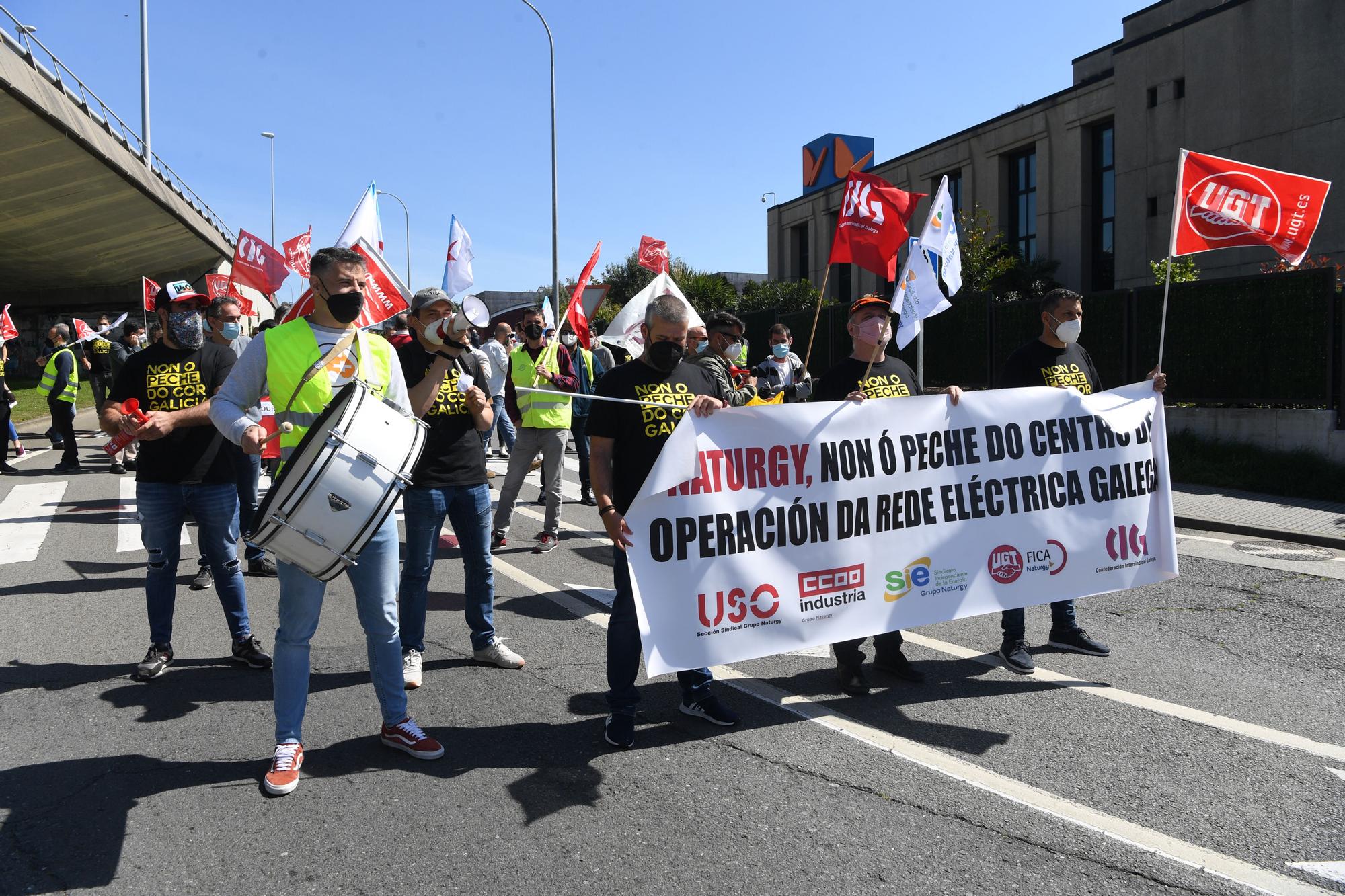 Protesta de trabajadores de Naturgy