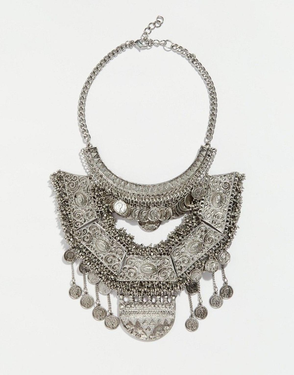 Collar babero plata