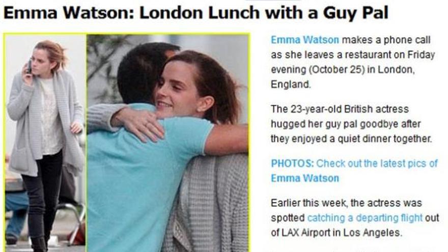 Imagen de la web &#039;Just Jared&#039; donde aparece Watson con Amenábar.