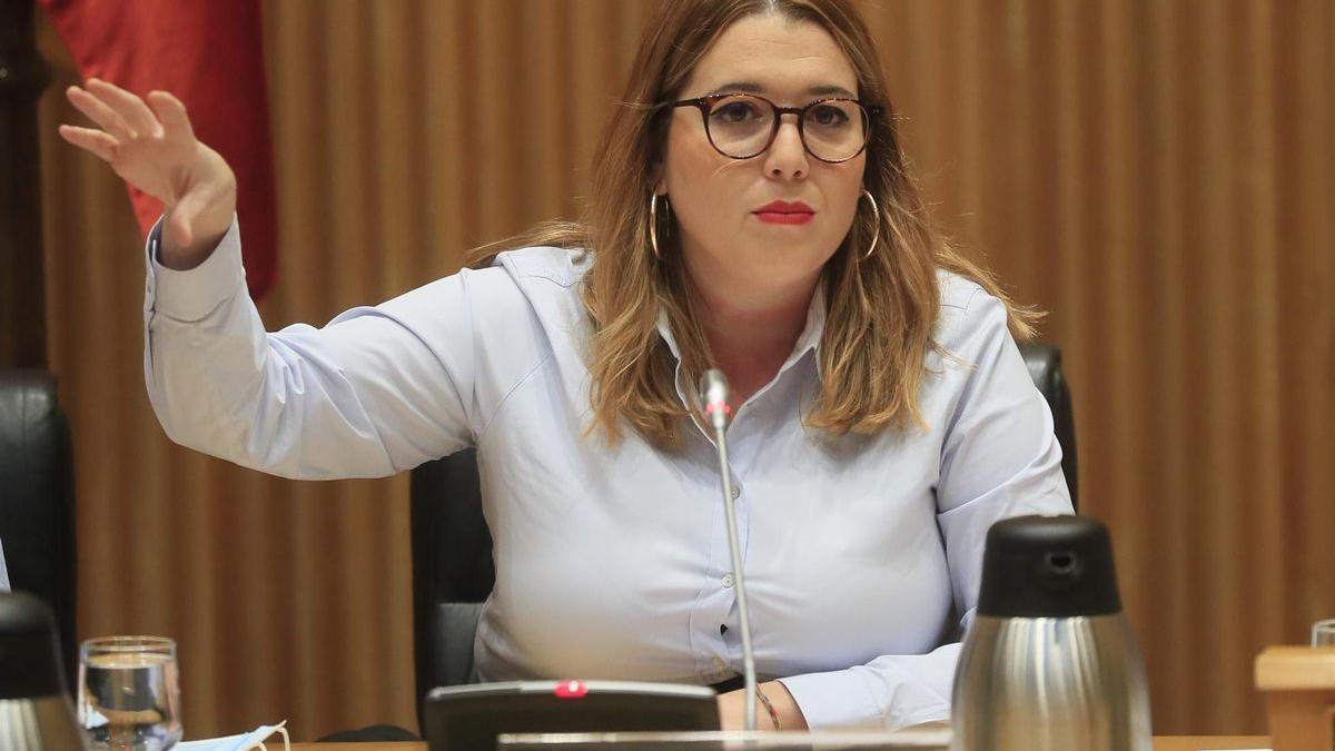 La secretaria de Estado de Igualdad y contra la Violencia de Género, Ángela Rodríguez, comparece en la comisión de Seguimiento y Evaluación de los Acuerdos del Pacto de Estado en materia de Violencia de Género, este martes en el Congreso de los Diputados de Madrid.