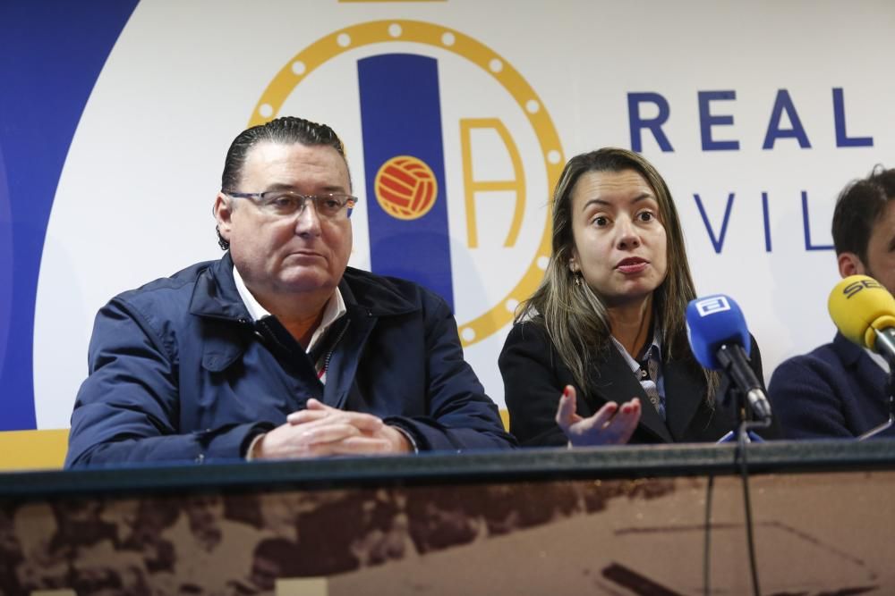 Rueda de prensa de la directiva del Real Avilés