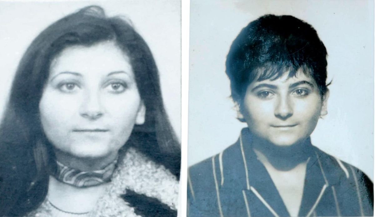 Dos fotos de Soledad Penalta de joven.