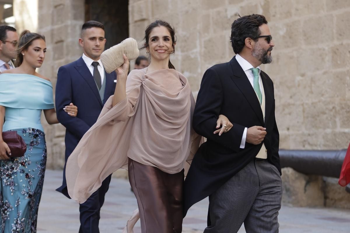 Elena Furiase durante la boda de Patricia Sanchez Flores y Javier Millet en Javea