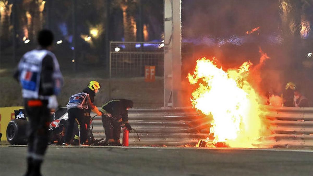 El delegado médico de la FIA, sobre el accidente de Grosjean: "No soy un héroe"