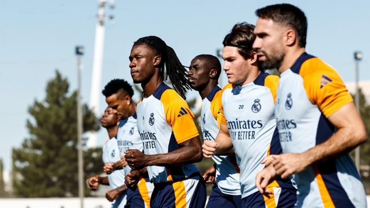 Rodrygo y Militao entrenan con el grupo