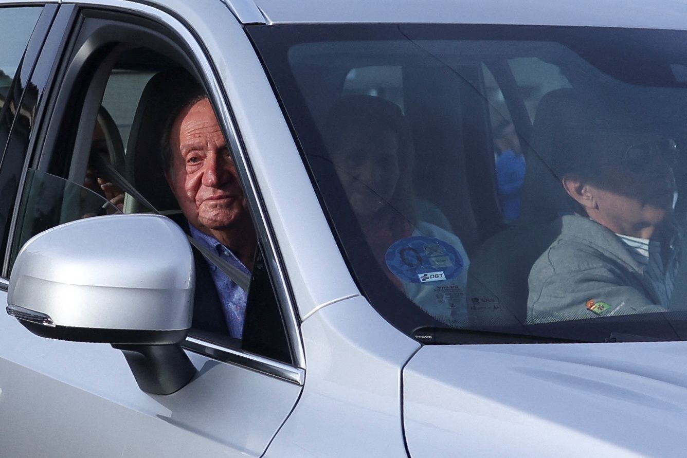 Former Spanish King Juan Carlos arrives at Sanxenxo