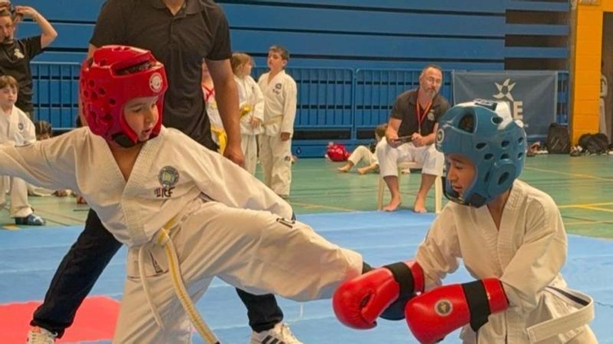 Imagen de uno de los combates de la I Palma Cup Taekwon-Do ITF