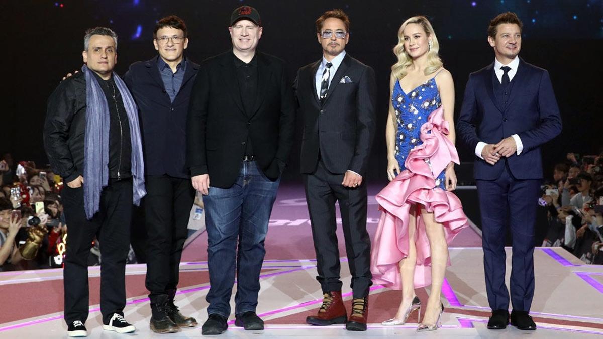 Brie Larson en la presentación de Infinity War: Endgame en Seúl