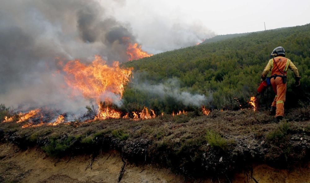 El fuego no da tregua en Degaña