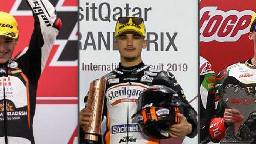 Lecuona, Canet y Masià, en los podios de Cheste, Losail y Termas.