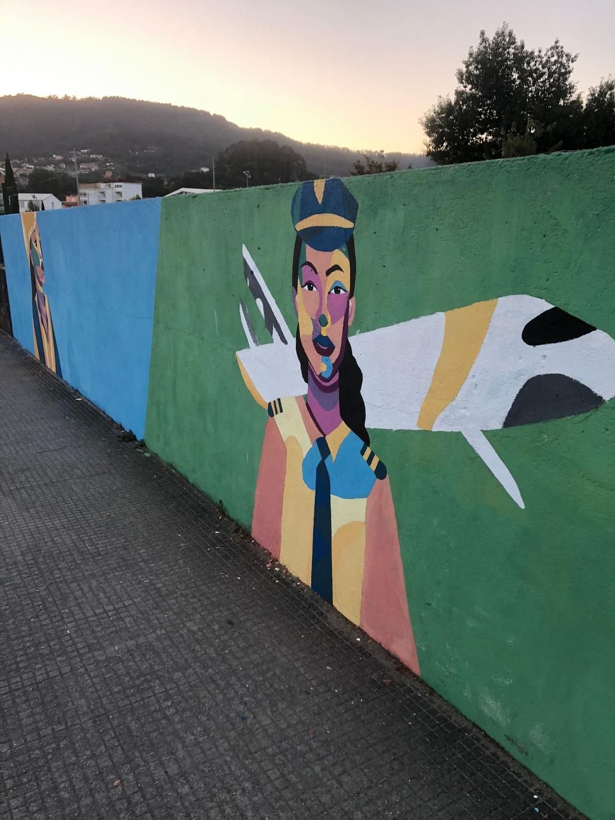 Mural por la igualdad en Moaña