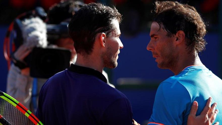 Nadal y Thiem, tras el partido.