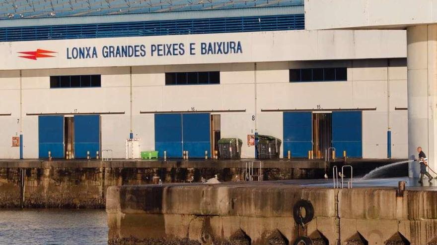 La lonja de grandes peces y bajura, ayer a última hora tras volver a la normalidad.