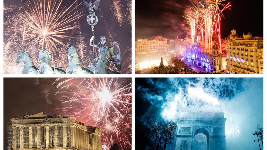 Valencia se une a las postales pirotécnicas del mundo para recibir el Año Nuevo