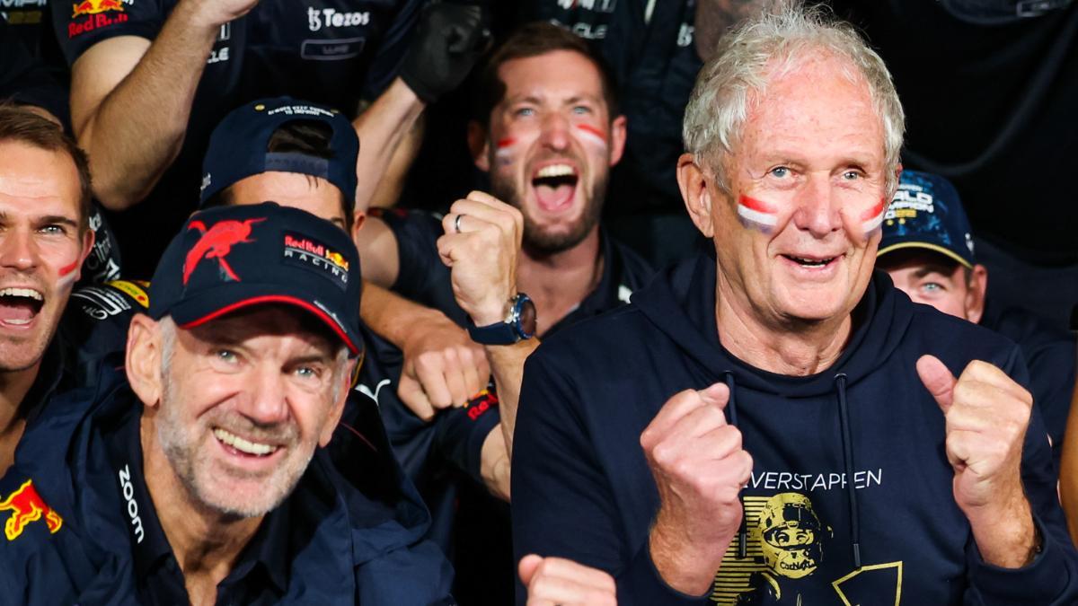 Helmut Marko y Adrian Newey durante su etapa juntos en Red Bull