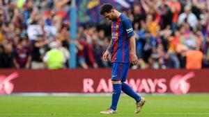 La trizteza de Messi representa la frustración de todos los culés