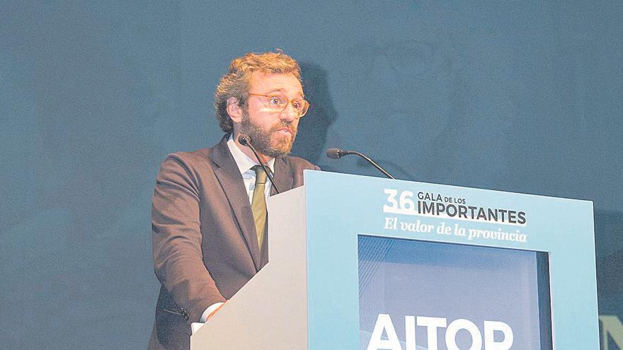 El consejero delegado de Prensa Ibérica, Aitor Moll, durante su intervención en la gala.