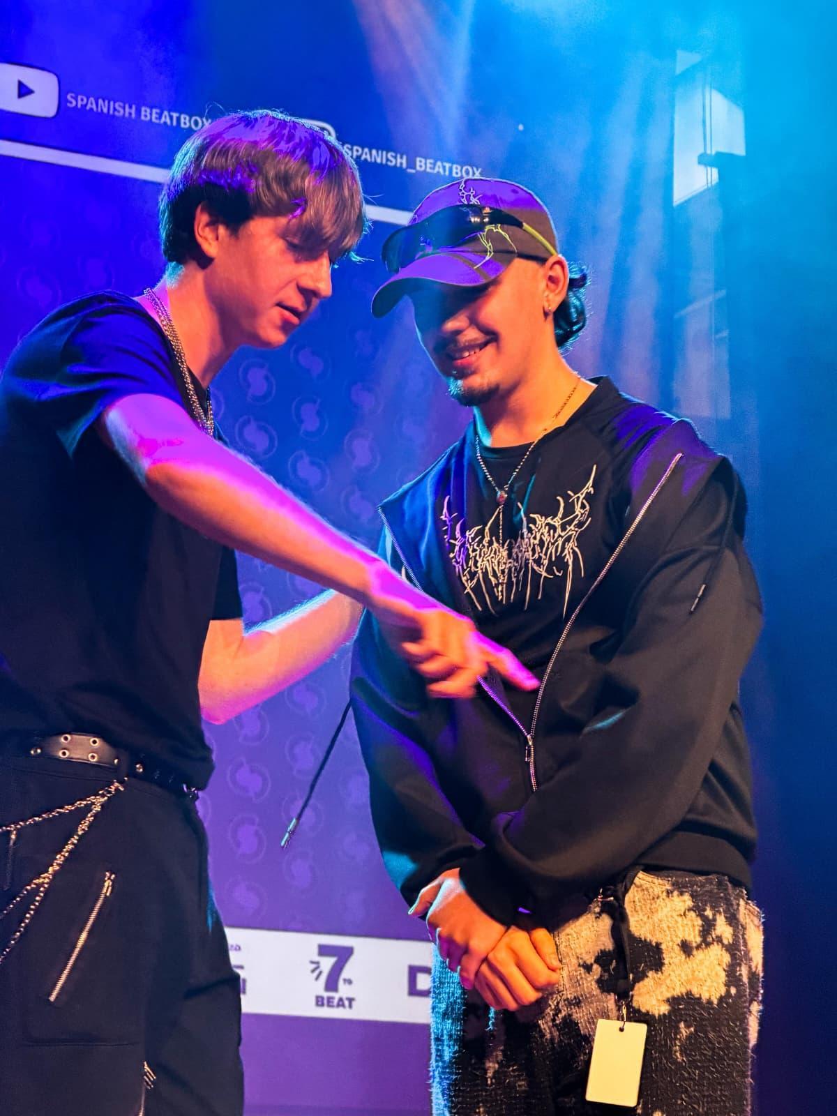 Winax y Sasu, Vodkadabra, durante su actuación en la final de la Spanish Beatbox Battle