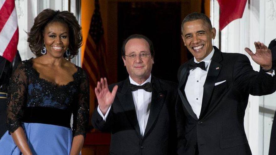 Obama y Hollande se prodigan en elogios mutuos en la cena de gala