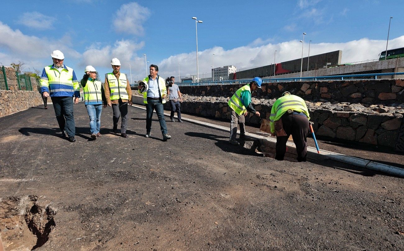 Visita a las obras del desvío de la carretera de La Esperanza (TF-24) a la altura de la rotonda del Padre Anchieta