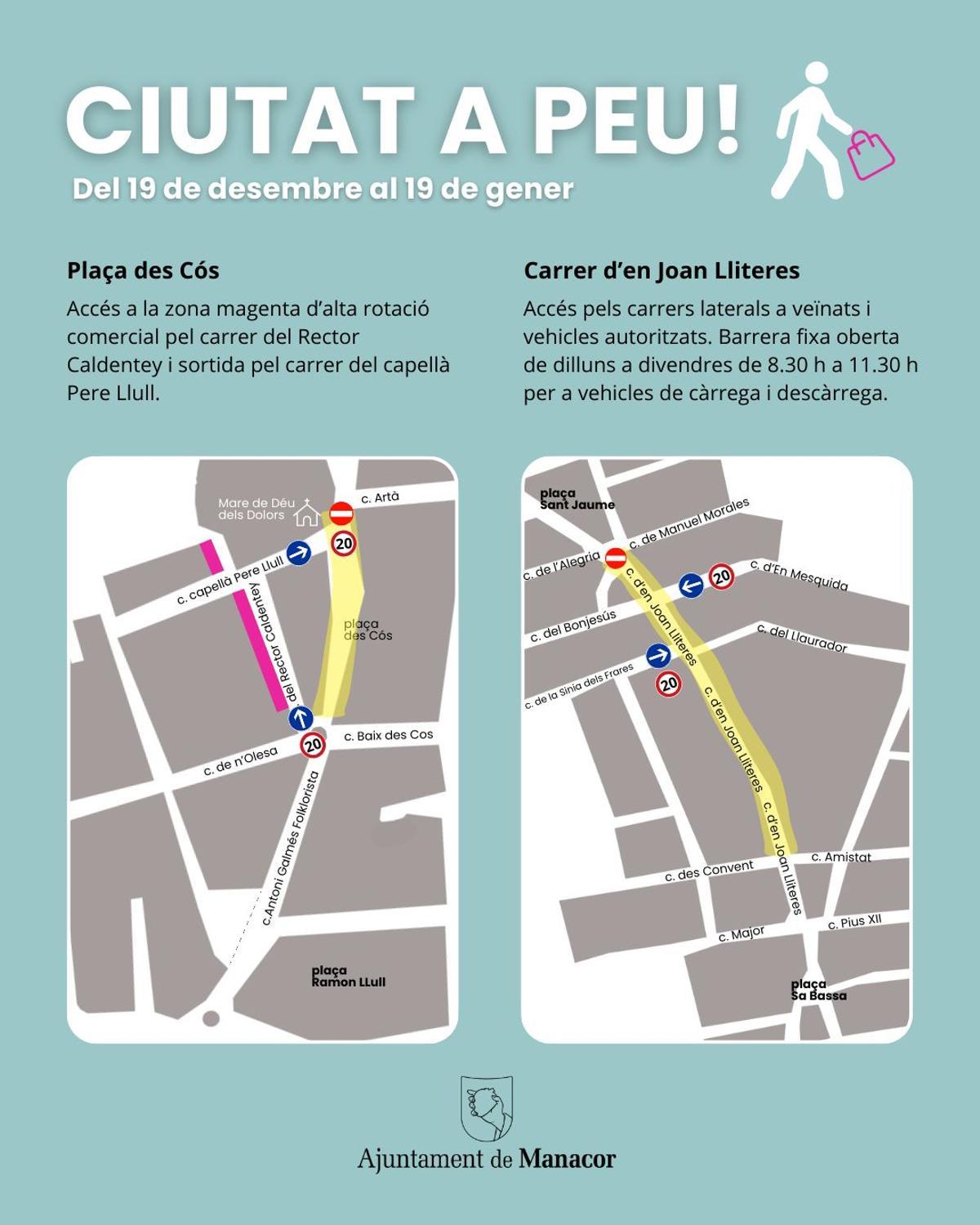 Folleto explicativo difundido por el Ayuntamiento sobre lsa restricciones de tráfico.