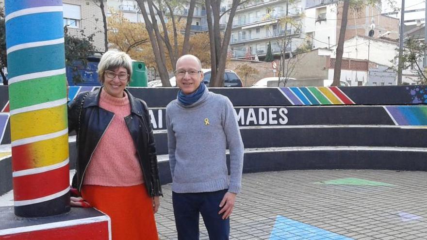 Anna Crespo, regidora de Joventut amb Nasi Moncunill a l&#039;espai Joan Amades