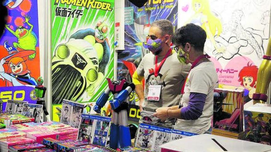 Un expositor de la Feria del Manga de Barcelona este fin de semana.