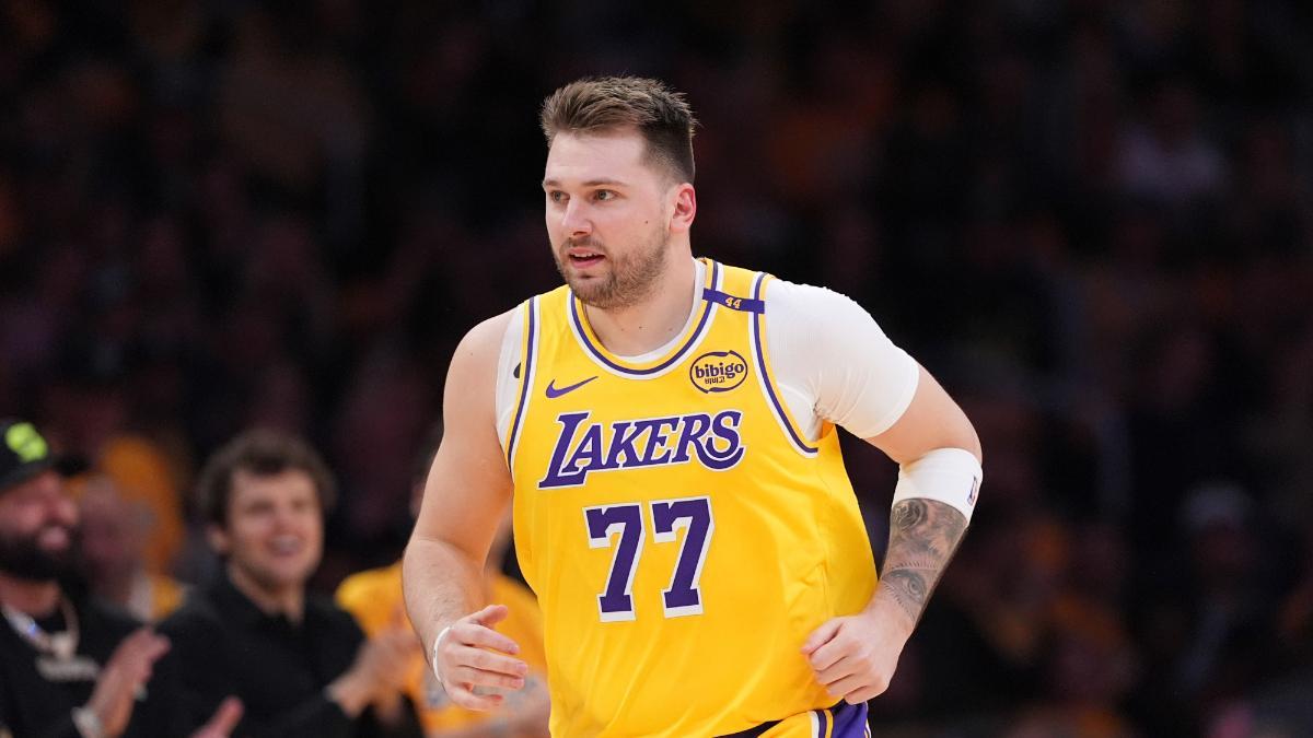 Luka Doncic, en un partido con los Lakers