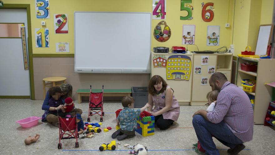 Aulas de educación infantil de dos años en su primer curso de implantación.