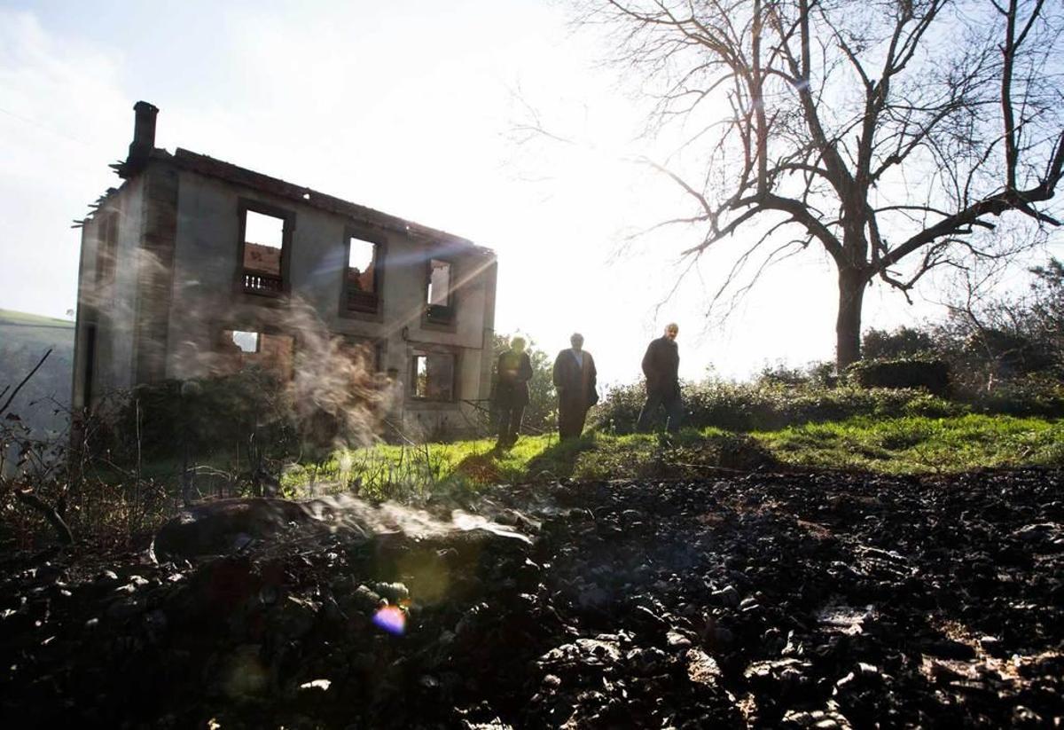 La concentración parcelaria impide que se reforeste el monte quemado de La Braña