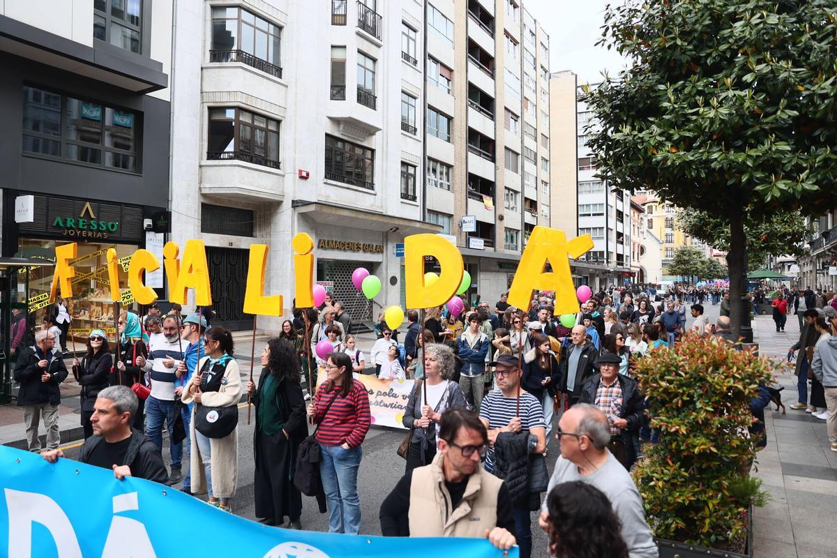 Manifestación por la oficialidad del asturiano Manifestación por la oficialidad del asturiano