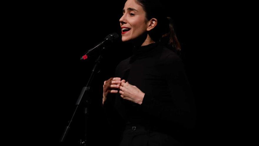 Andrea Jiménez, durante el estreno de «Casting Lear», el viernes, en Avilés. | Mara Villamuza